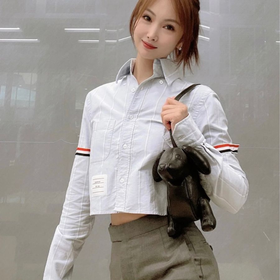 Thom Browne 女款 灰藍色 白色襯衫#38 40 42-2