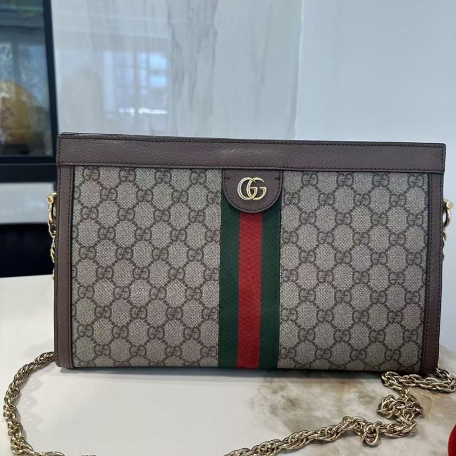 【性價比高✨95%新】GUCCI 古馳 Ophidia 大號鏈條｜手拿夾子包-1