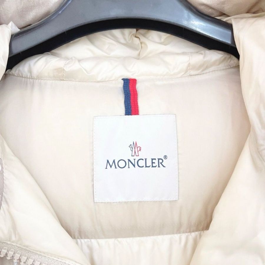 Moncler金色狐狸毛領 serifur人魚姬連帽羽絨外套4碼衣長64胸圍112 9新 配件塵袋衣架-4