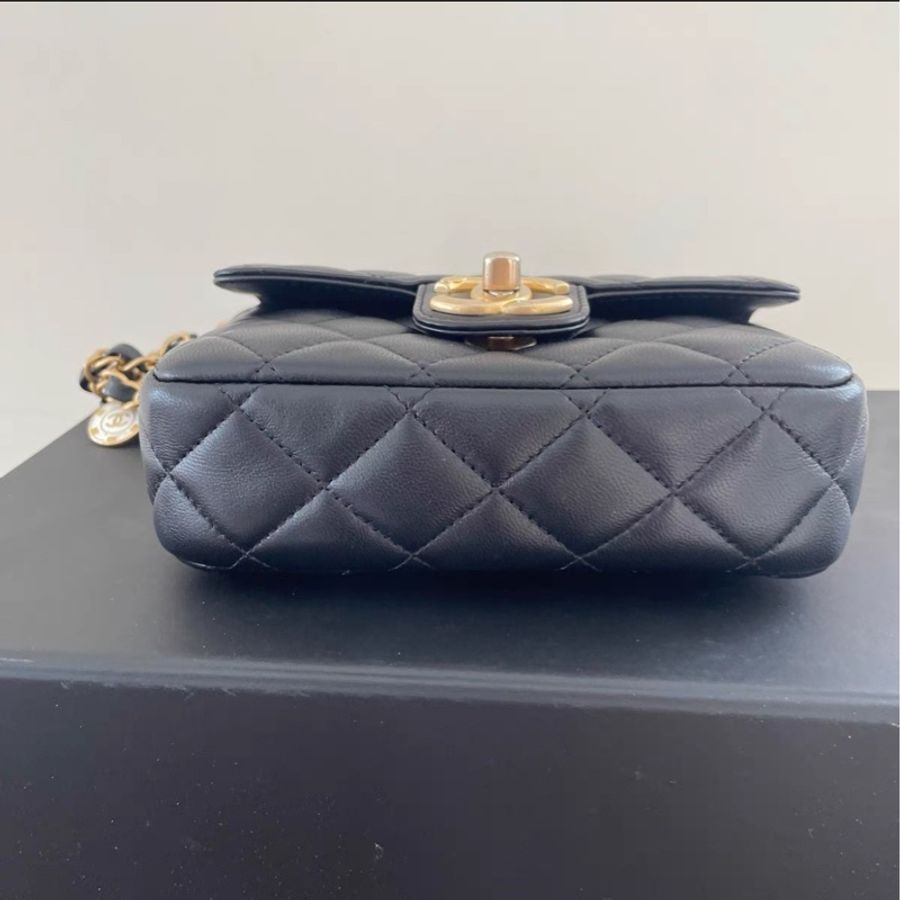 【99%新 Chanel高定秀場同款老佛爺力作✨ 全網最低價!】Chanel 黑金方胖子 23C 籌碼特別款 超級稀有保值珍藏-3