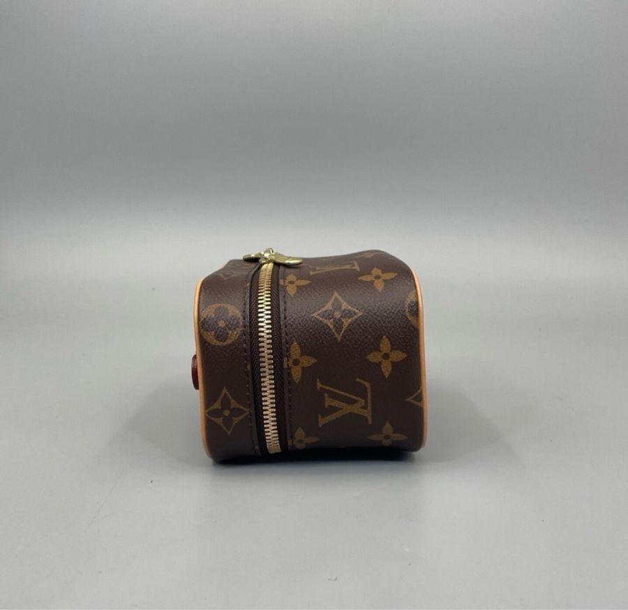 【99%新✨大全套✨有購證】LV 老花Nice Nano化妝盒手提斜挎包-3
