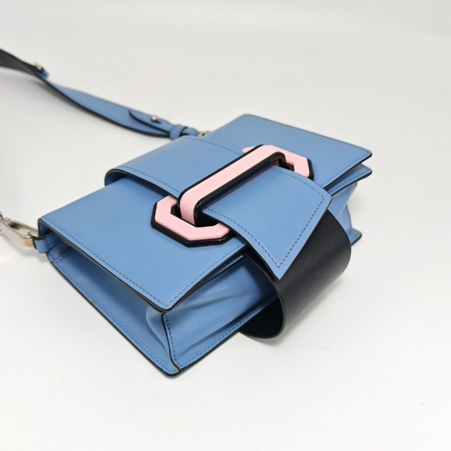 PRADA Ribbon 系列   牛皮肩背斜背舌頭包20*14*6 98新配件塵袋-5
