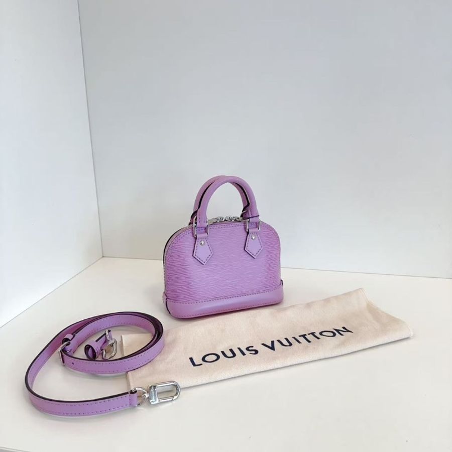 LV 新款alma nano 薰衣草迷你mini小貝殼17.5*8.5*12 98新配件塵袋-5