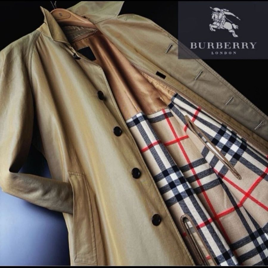 日本二手/Burberry 風衣/有羊毛保暖襯裡-0