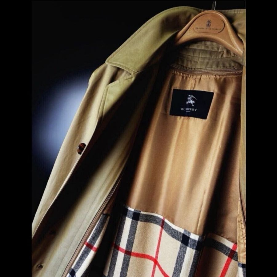 日本二手/Burberry 風衣/有羊毛保暖襯裡-2