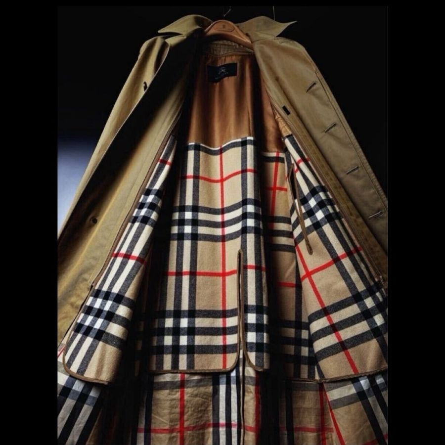 日本二手/Burberry 風衣/有羊毛保暖襯裡-3
