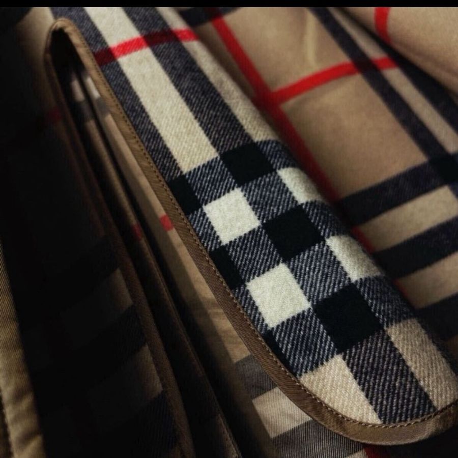 日本二手/Burberry 風衣/有羊毛保暖襯裡-4