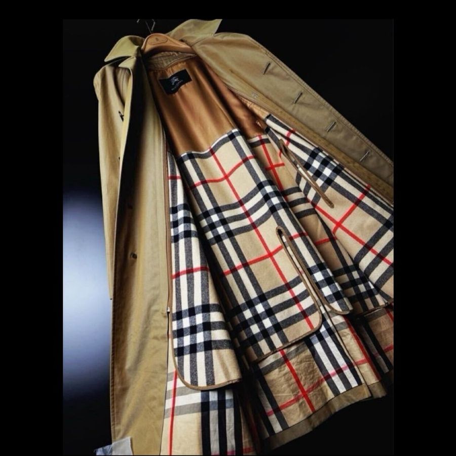 日本二手/Burberry 風衣/有羊毛保暖襯裡-7
