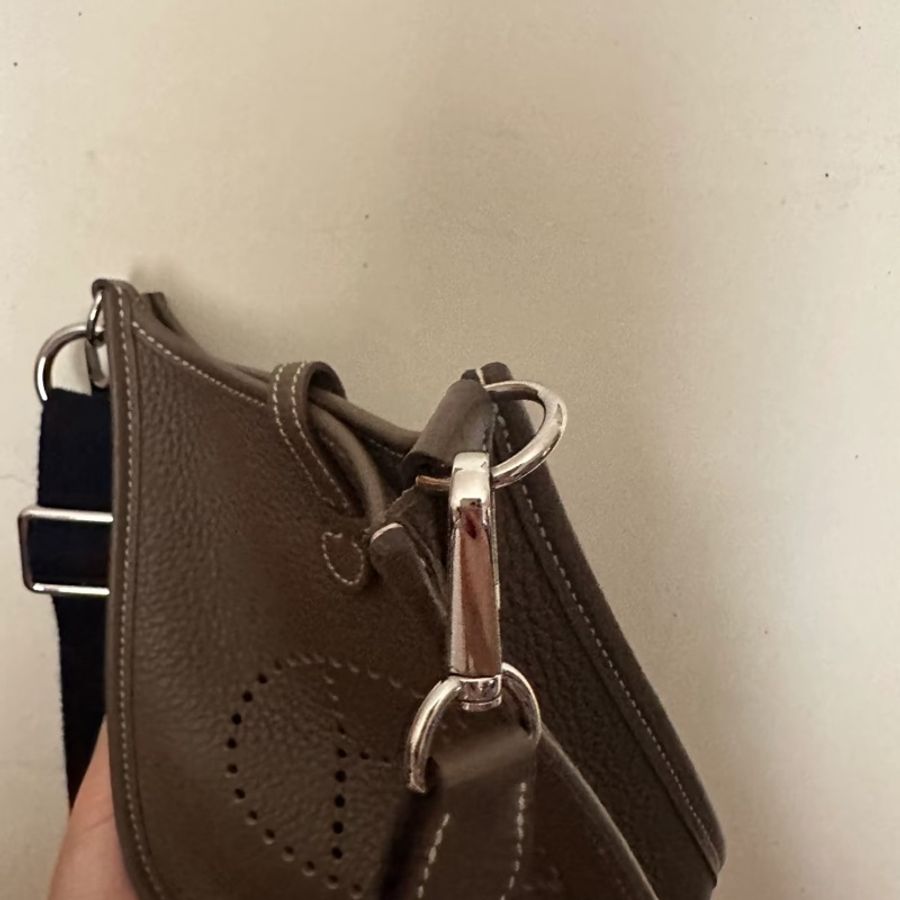 hermes mini evelyne 大象灰銀扣 U刻-3