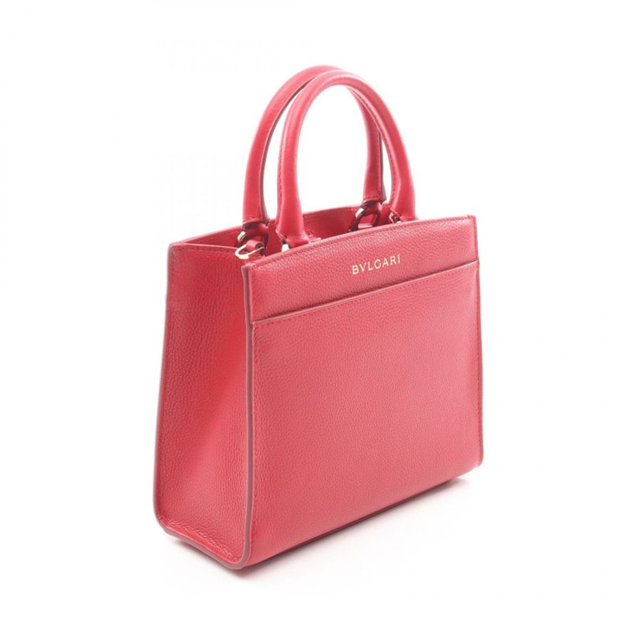 寶格麗 (BVLGARI) 肩背斜背包 291656 皮革 紅色 logo 二手 女士-1
