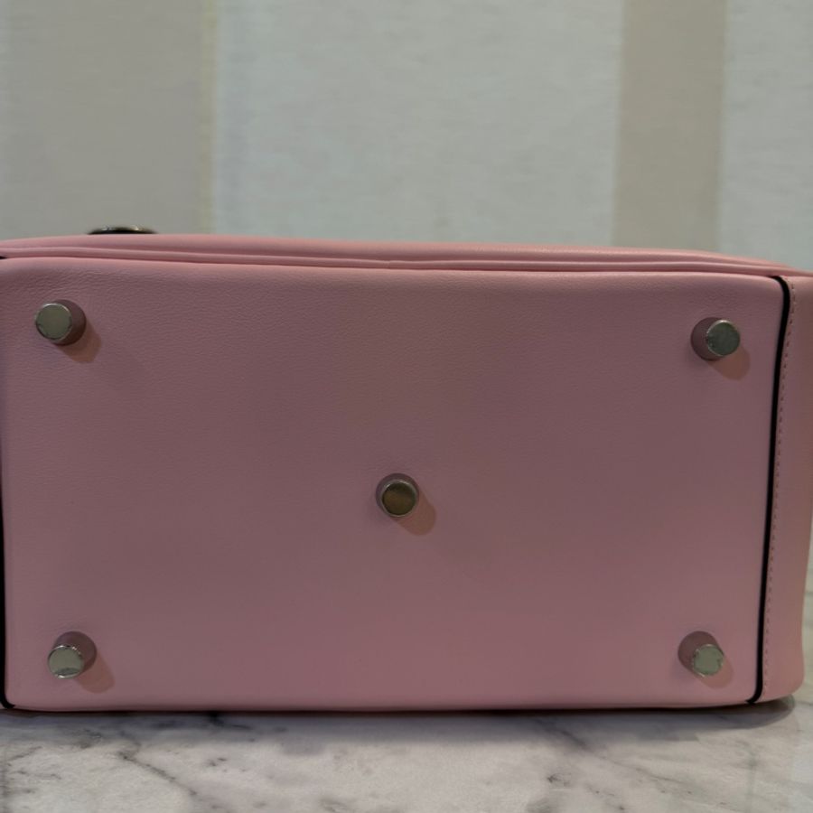 Hermes 3Q櫻花粉Swift皮銀釦Lindy 26-11