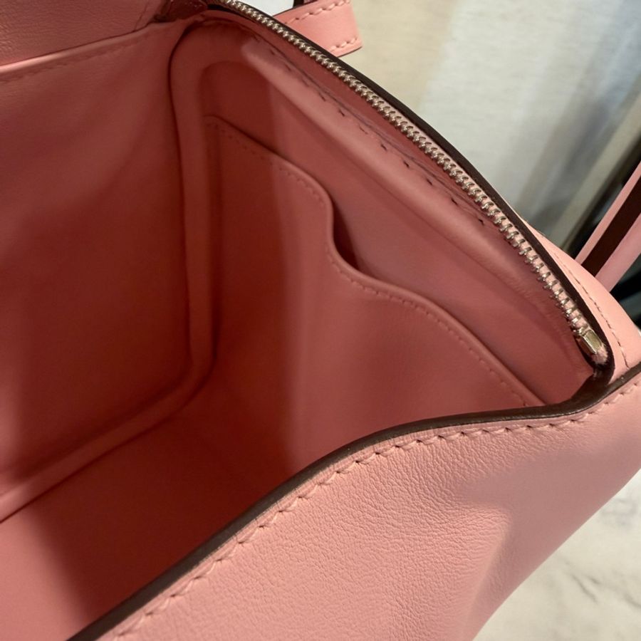 Hermes 3Q櫻花粉Swift皮銀釦Lindy 26-17