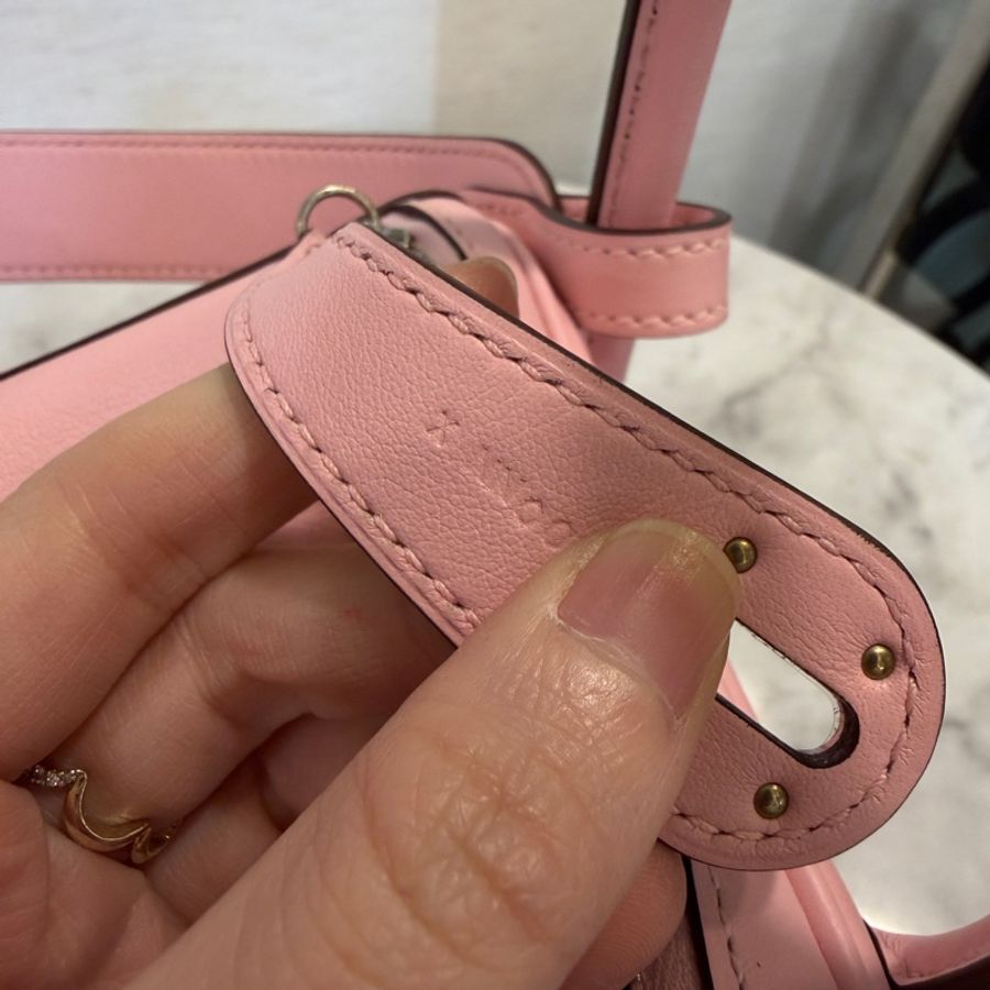 Hermes 3Q櫻花粉Swift皮銀釦Lindy 26-19