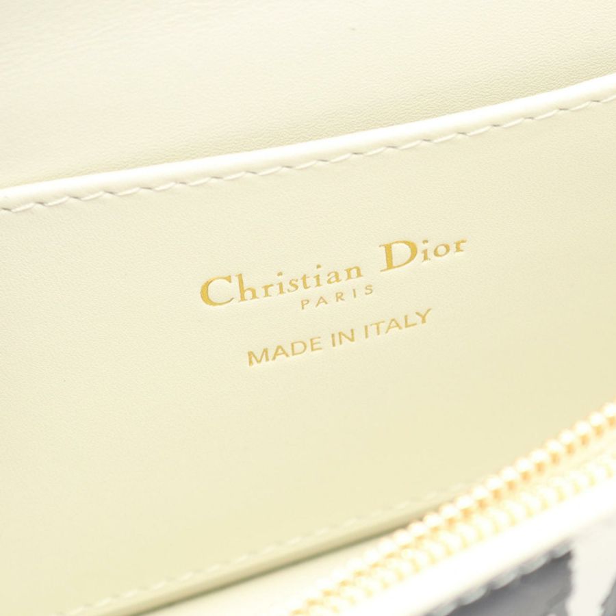 Christian Dior MISS DIOR 肩手提包 M2610UZCJ 皮革 白色 黑色 二手-3