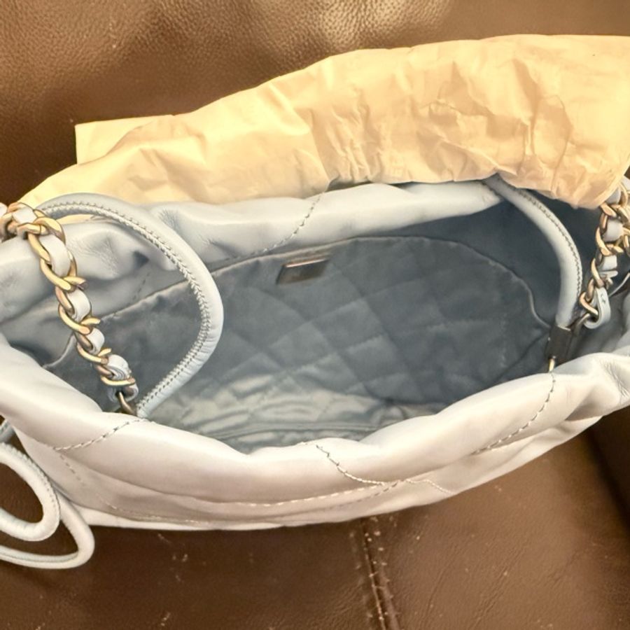 Chanel 香奈兒 Chanel Mini 22 Baby Blue 天藍配銀鏈-14
