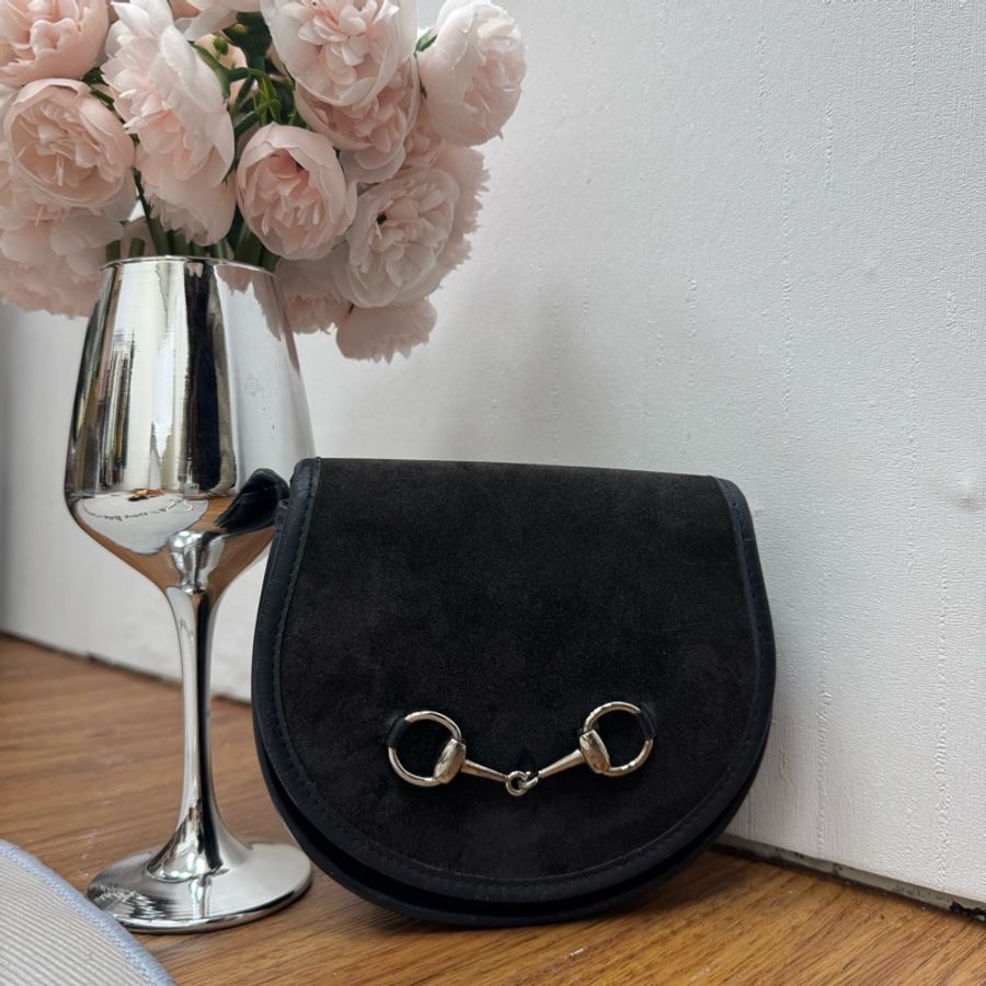 Gucci麂皮馬銜扣腰包 中古 vintage-2