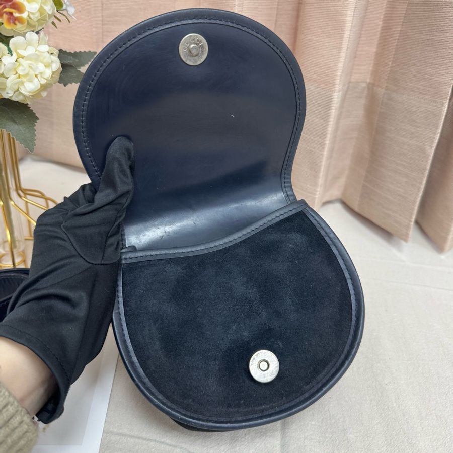 Gucci麂皮馬銜扣腰包 中古 vintage-17