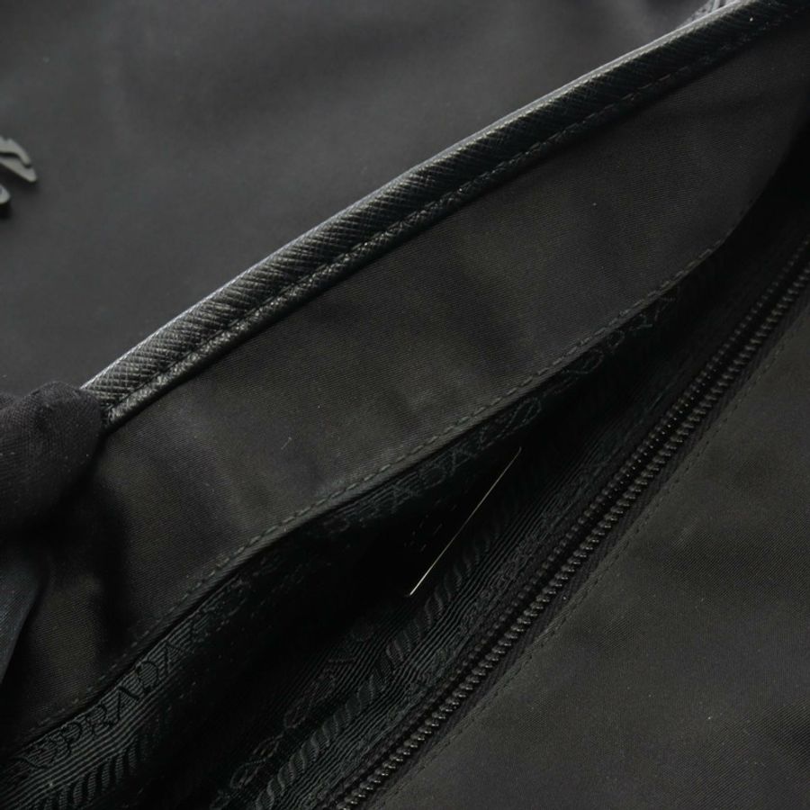 PRADA TESSUTO+SAFFIANO Logo 肩背包 2VD166 尼龍皮革 黑色 二手 男女通用-7