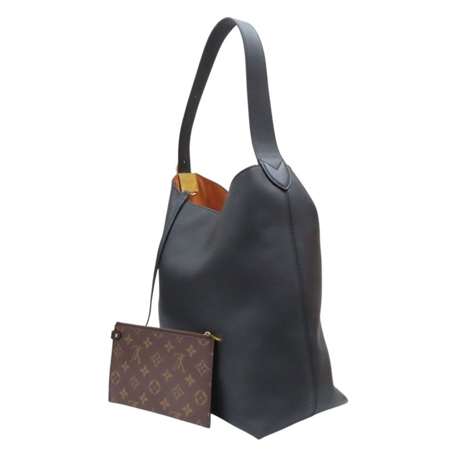 黑色 牛皮 Low Key Hobo MM 肩背包【LOUIS VUITTON LV 路易威登】 M24856-4