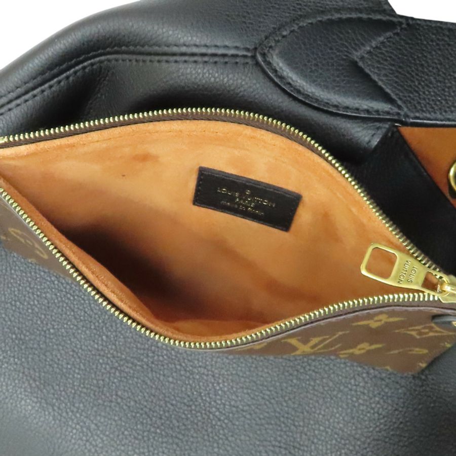 黑色 牛皮 Low Key Hobo MM 肩背包【LOUIS VUITTON LV 路易威登】 M24856-7