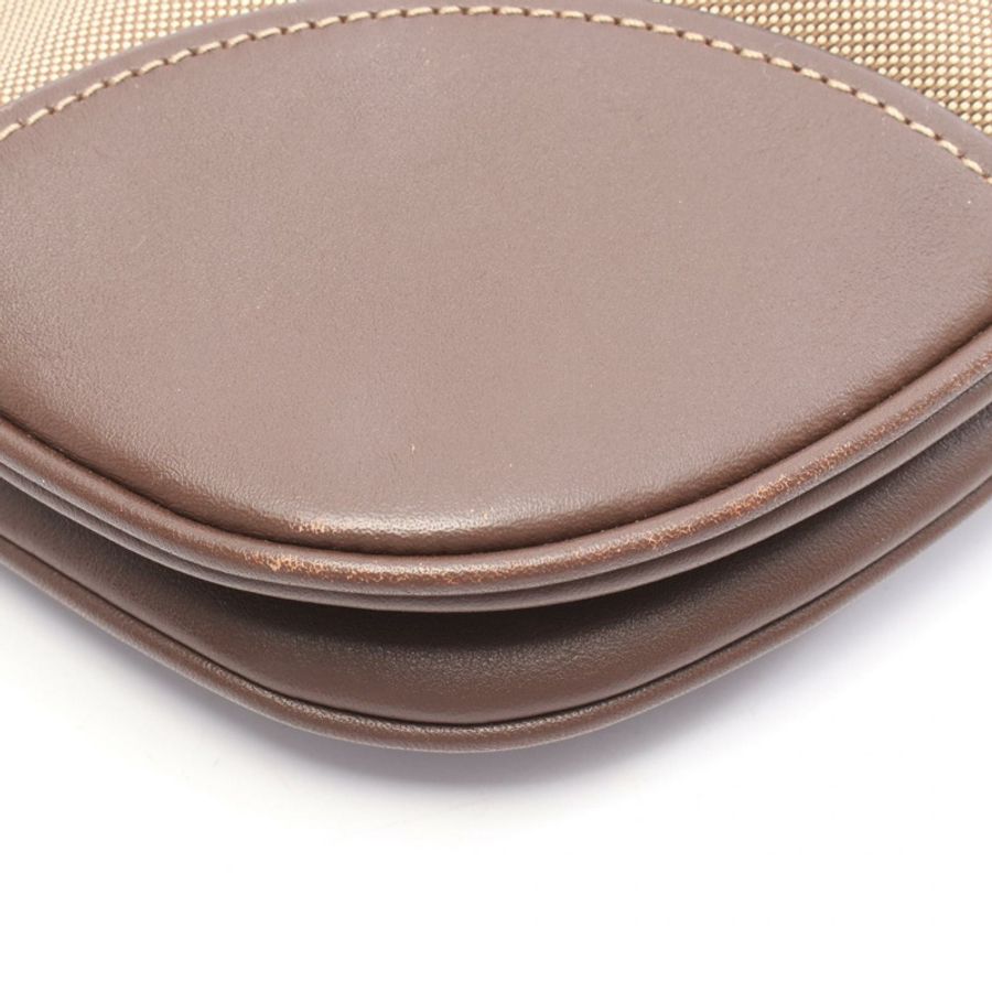 PRADA LOGO JACQUARD 斜背肩背包 BT867A 帆布皮革 米棕色-5