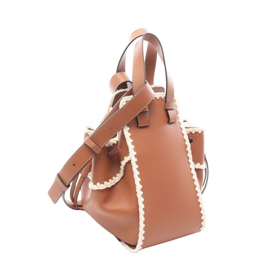 LOEWE Hammock鉤編小號肩斜背包 303.28.Z95 皮革 二手-1