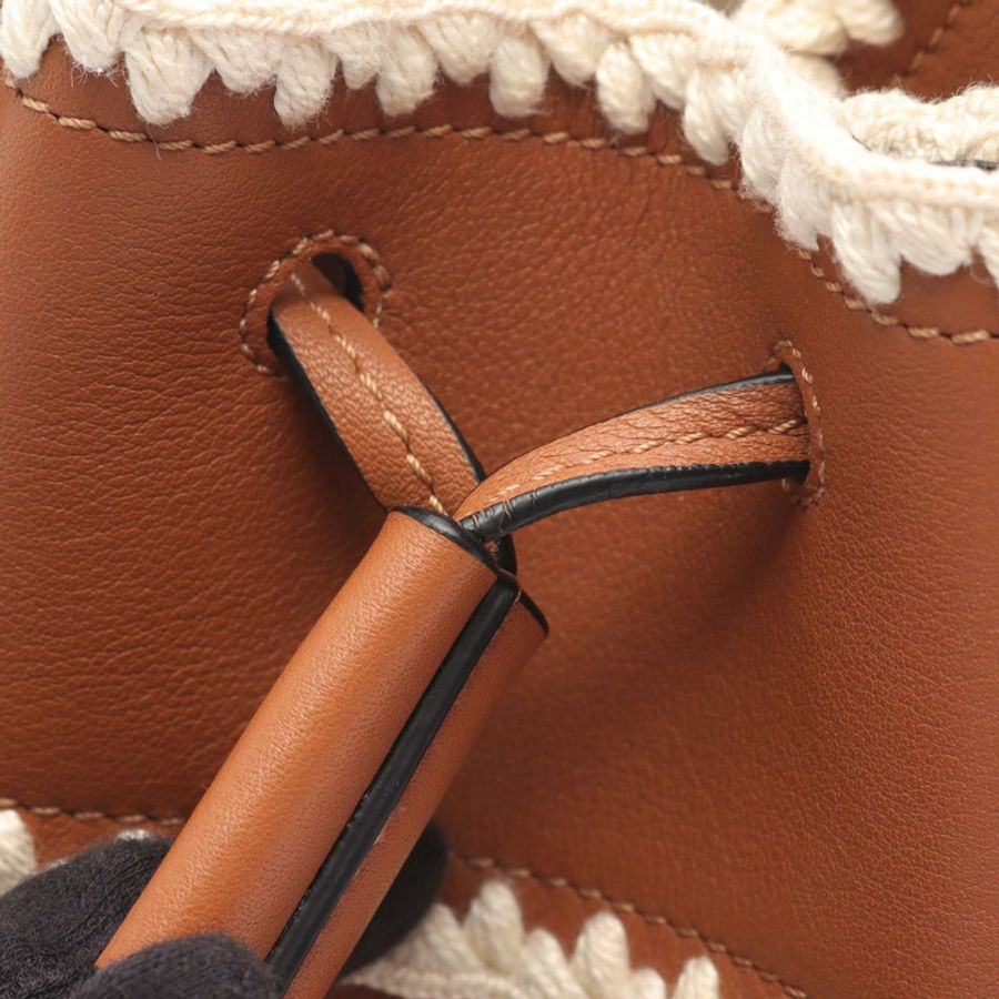 LOEWE Hammock鉤編小號肩斜背包 303.28.Z95 皮革 二手-6