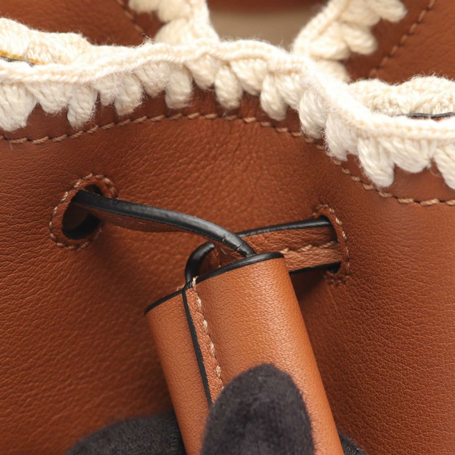 LOEWE Hammock鉤編小號肩斜背包 303.28.Z95 皮革 二手-7