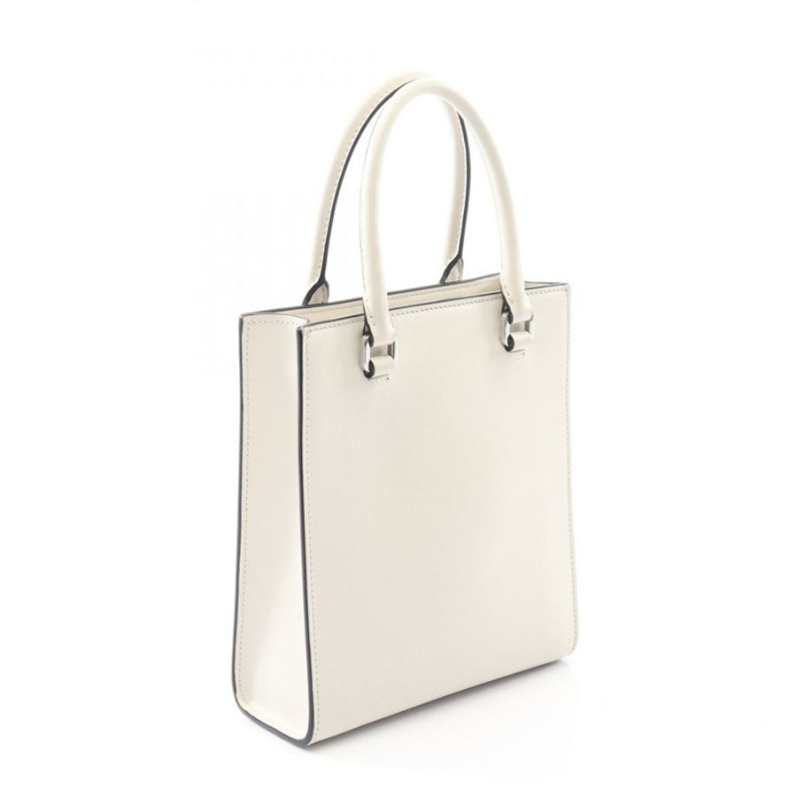 PRADA 壓花logo單肩斜背包 1BA333 白色皮革 二手 女士-1