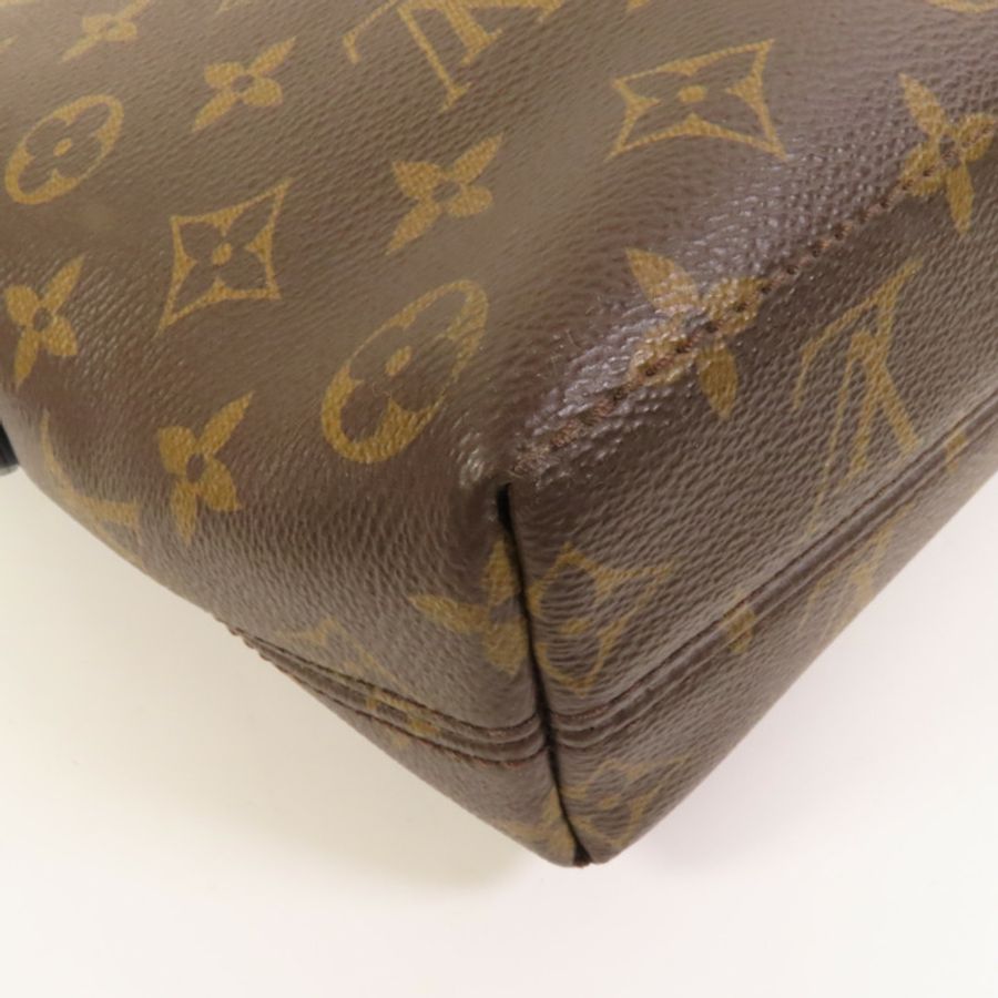 LOUIS VUITTON Monogram Macassar Magnetic Messenger Bag肩背袋棕色-9