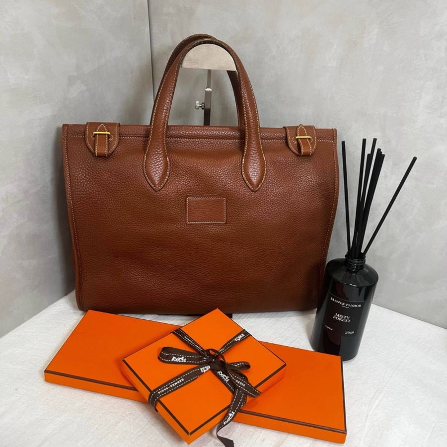 Hermès Kaba 35金棕色公事包-0