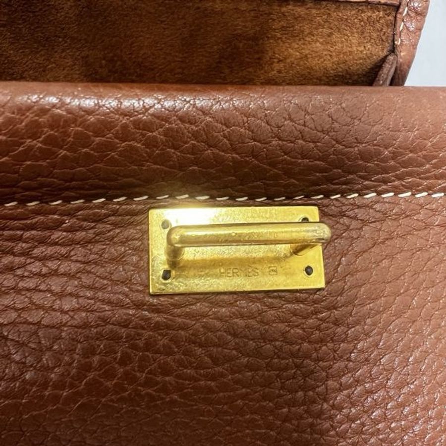 Hermès Kaba 35金棕色公事包-13