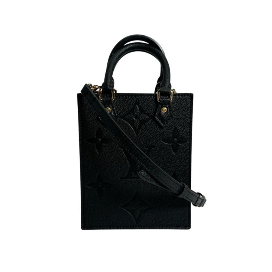 路易威登 Monogram Petite Sac Plat 單肩包，Empreinte，M81417，黑色-1