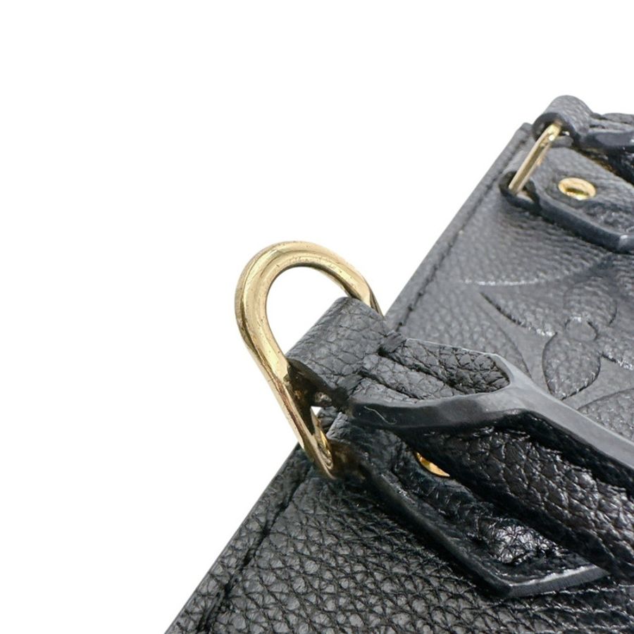 路易威登 Monogram Petite Sac Plat 單肩包，Empreinte，M81417，黑色-10