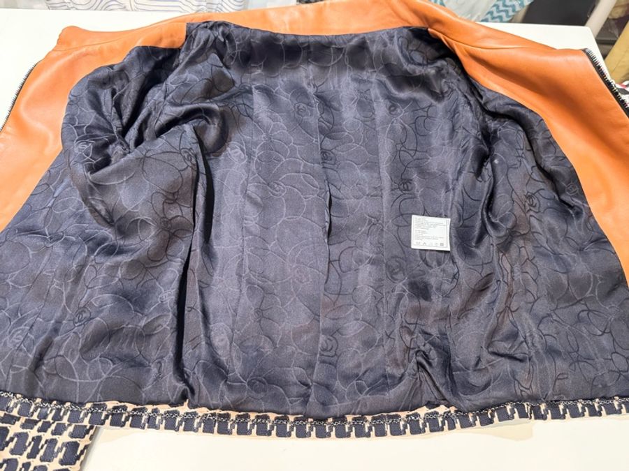 《新歡舊愛》老香正品CHANEL香奈兒千鳥紋小羊皮外套XS適合-4