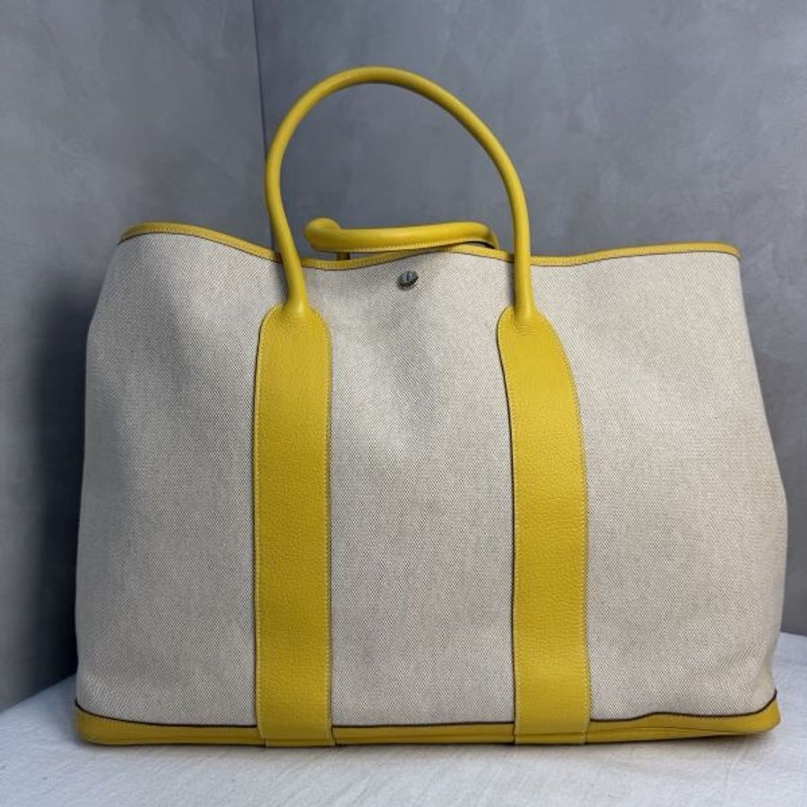 Hermès Garden Party 花園系列 鵝黃色托特包-3