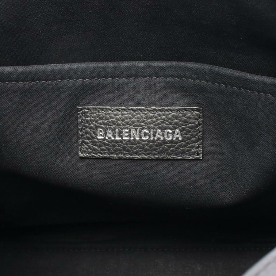 BALENCIAGA HARDWARE 手提單肩包 671400 黑色皮革 二手 女士 Logo-3