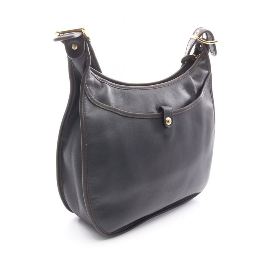 LOEWE Sophia Anagram 單肩斜背包，黑色棕色皮革，二手女款-1