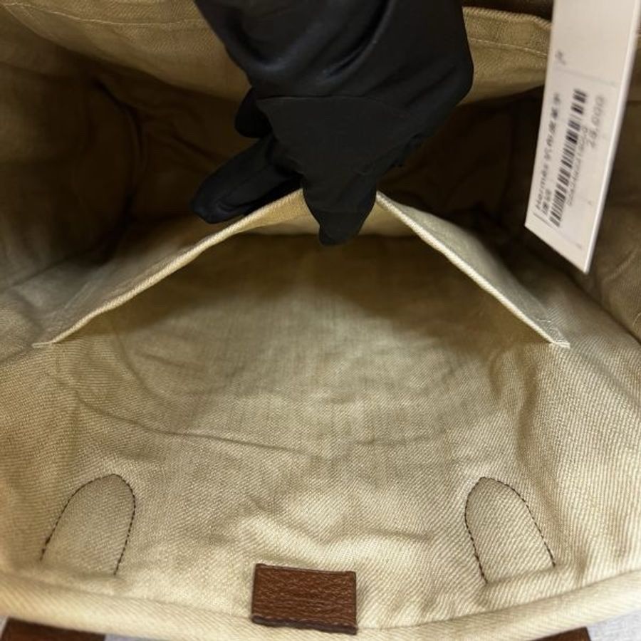 Hermès 麻質百褶托特包-10