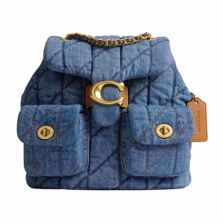 Coach 女士 TABBY 絎縫設計後背包均碼碼22.5cm*13.5cm*21cm-0