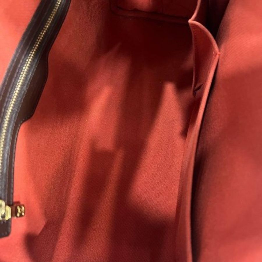 東區正精品㊣LV 咖啡色棋盤格拉鏈保齡球包醫生包手提包 RZ4769-2