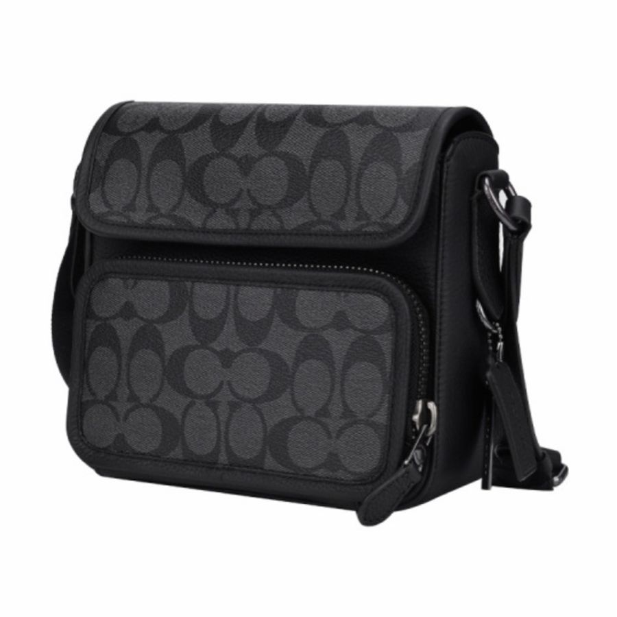 Coach 男士 徽標斜挎包均碼碼20cm*7cm*17cm-1