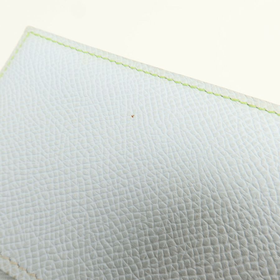 HERMES Epsom皮革Bearn Wallet金扣錢包Vert Criquet-19