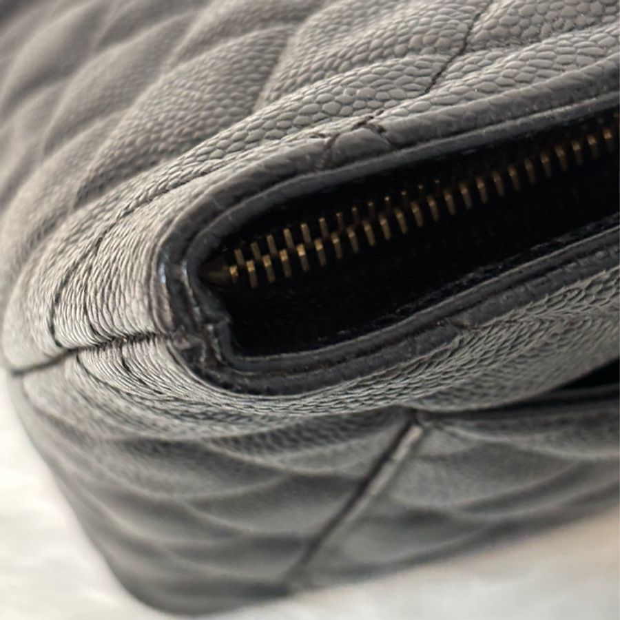 Chanel 1804 GST BOOKTOTE 黑色荔枝皮 金幣包 肩背包 手提包 托特包-26