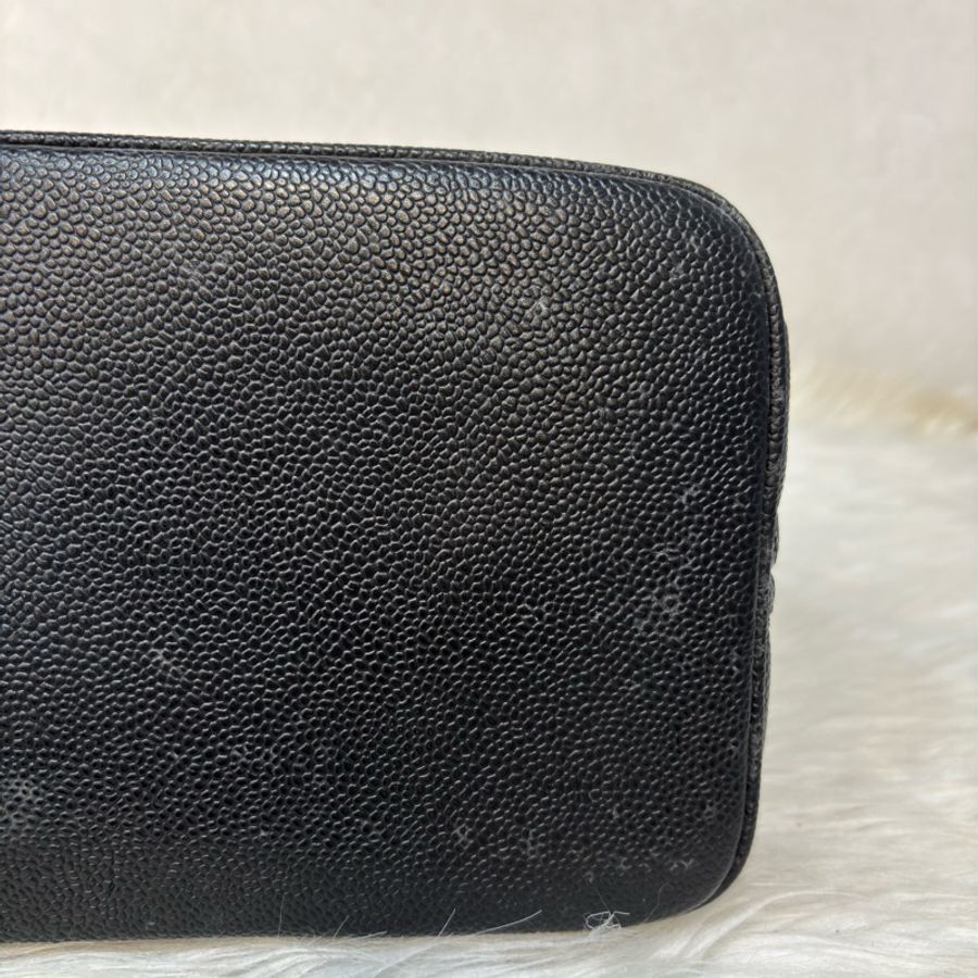 Chanel 1804 GST BOOKTOTE 黑色荔枝皮 金幣包 肩背包 手提包 托特包-35