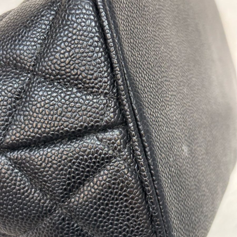 Chanel 1804 GST BOOKTOTE 黑色荔枝皮 金幣包 肩背包 手提包 托特包-37