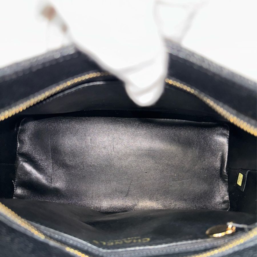 Chanel 1804 GST BOOKTOTE 黑色荔枝皮 金幣包 肩背包 手提包 托特包-45