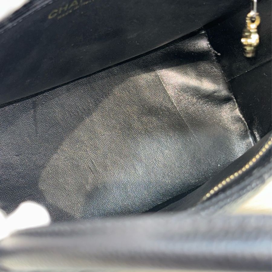 Chanel 1804 GST BOOKTOTE 黑色荔枝皮 金幣包 肩背包 手提包 托特包-52