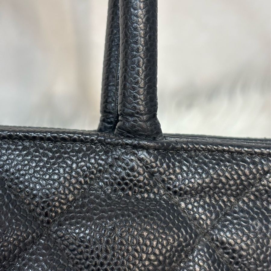 Chanel 1804 GST BOOKTOTE 黑色荔枝皮 金幣包 肩背包 手提包 托特包-56