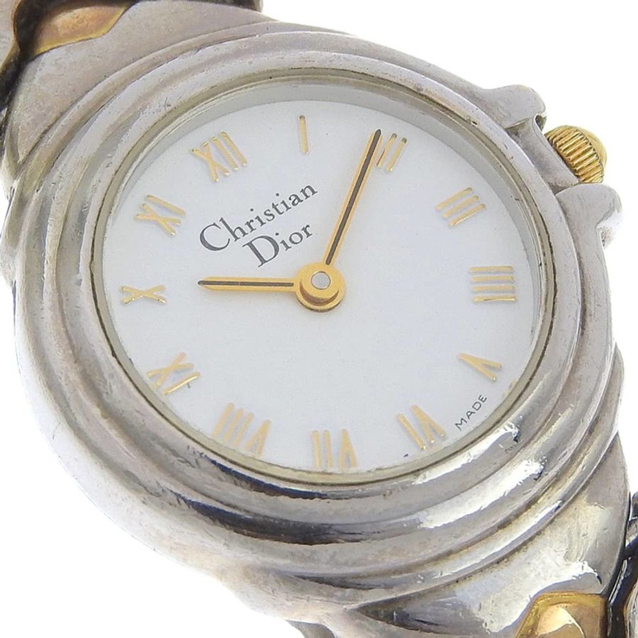 Christian Dior 女士腕錶,不鏽鋼石英模擬指針,白色錶盤-2